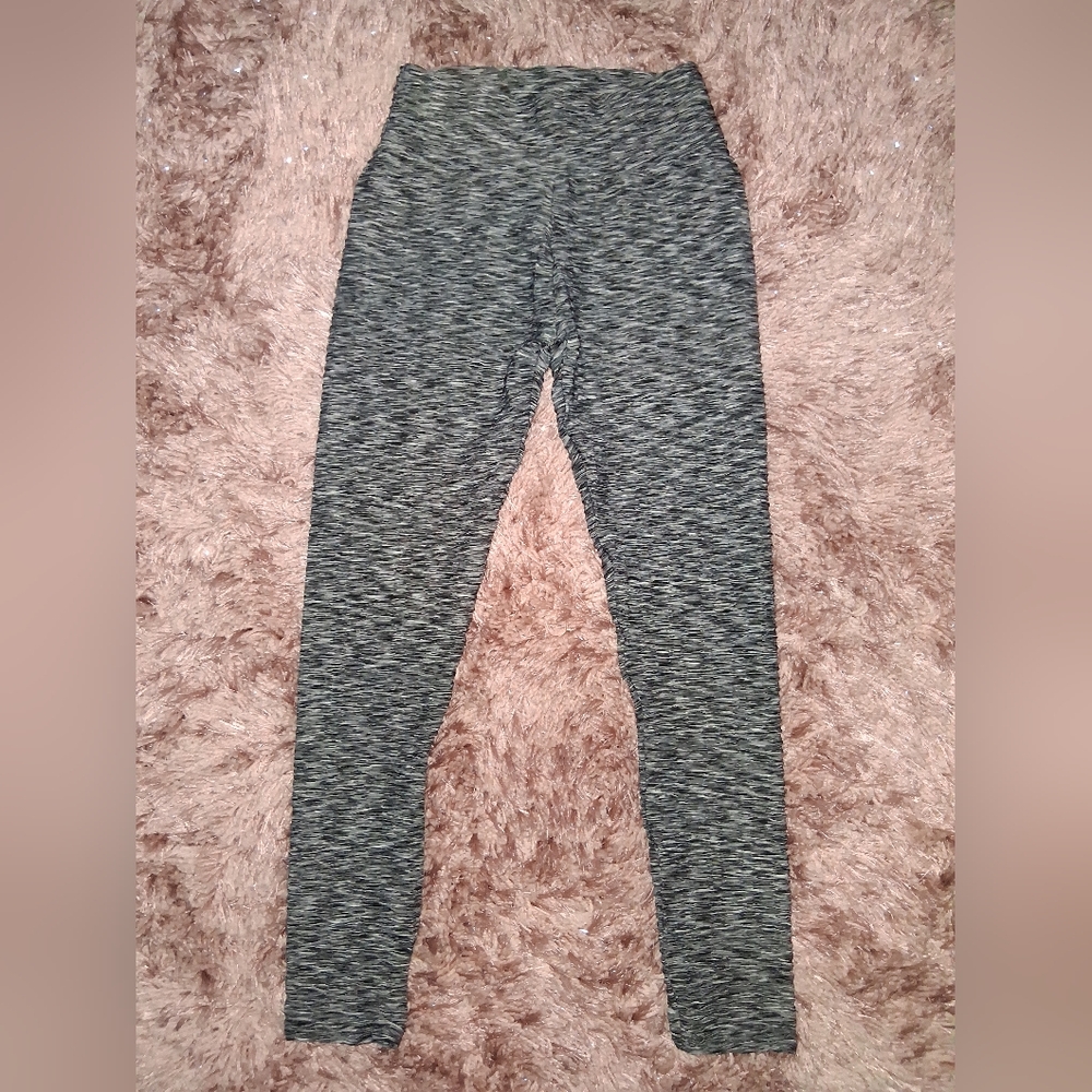 Womens Gray Space-Dye Scrunch Butt Leggings